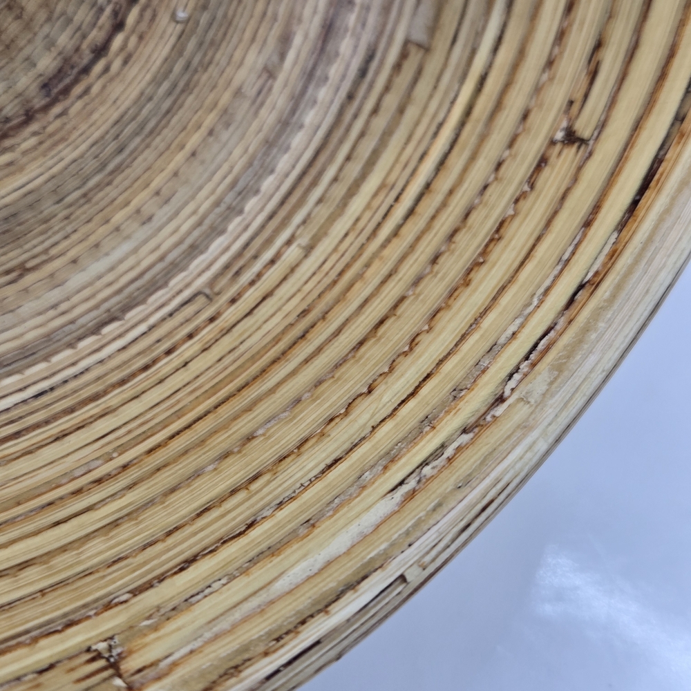 Hand Crafted Green and Tan Decorative Bowl - Picture 10 of 16